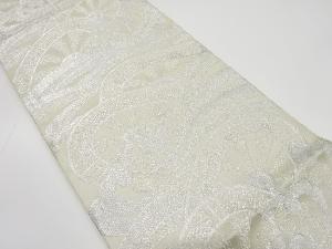 流水に片輪車模様織り出し　全通袋帯